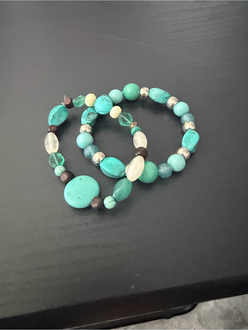 Turquoise Beaded Stretch Bracelets – Unbranded handmade